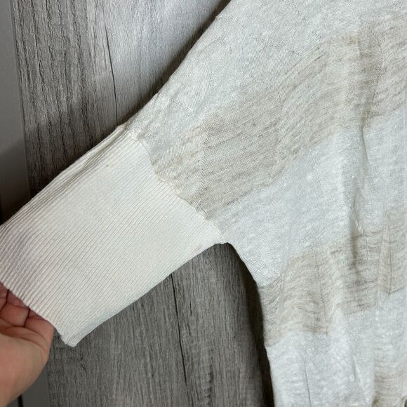 Stella Carakasi Cardigan Size S/M Cropped Lightweight Linen Blend Relaxed - Picture 7 of 9